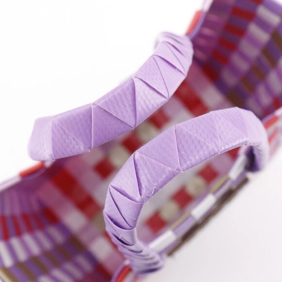 MARNI Flower cafe picnic bag Handbag Micro Basket purple polypropylene Women - Picture 5 of 8